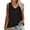 Black, variant on Langwyqu Summer V-Neck Sleeveless Solid Color Plus Size Women Tank Tops Shirt