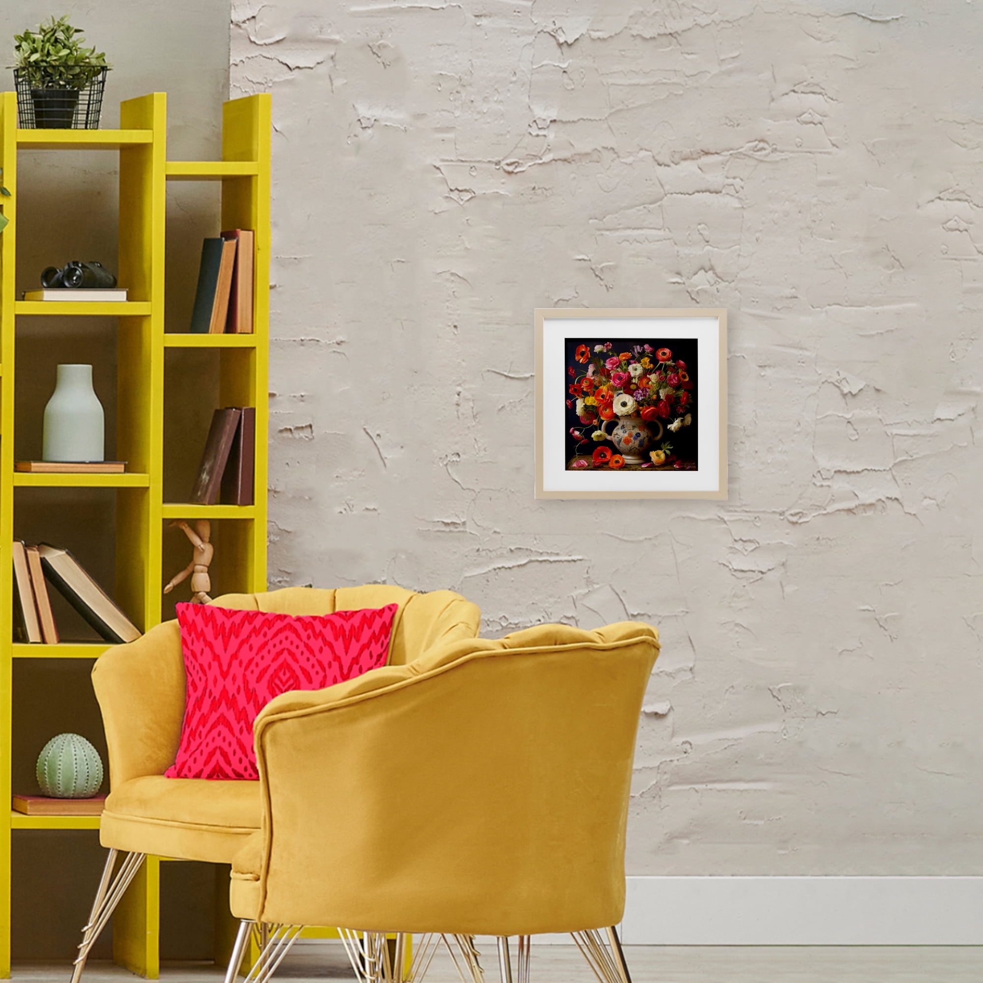 Stupell Industries Harmonious Bouquet Composition Birch Framed Print Under Glass, design by Lazar Studio