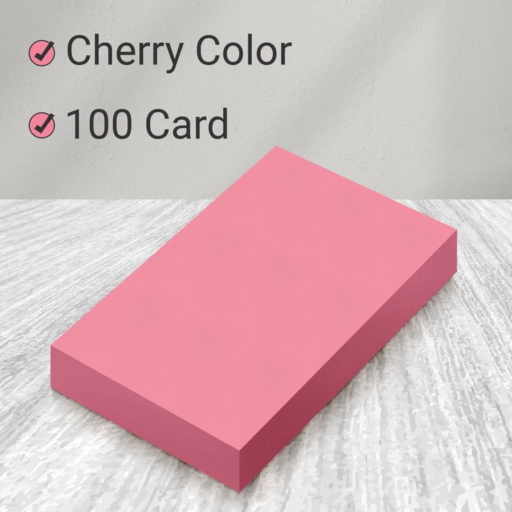 Three Leaf 3 X 5, Index Cards Unruled, 4000 Ct. (100 X 40) Cherry, Blank Flash Cards, Study Card, Memo Pad, For To-Do List, Art And Craft Projects