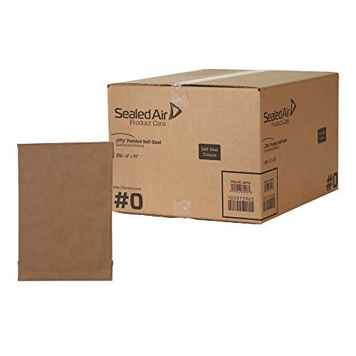 Sobres de envío acolchados Sealed Air Jiffy #0, 6 x 10 cm, paquete de 250