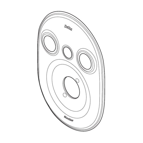 Delta RP34794 9-1/2" Escutcheon Plate For Single Hole Faucet - Chrome