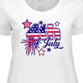 thumbnail image 4 of Inktastic 4th of July Fireworks Stars and American Flag Women's Plus Size T-Shirt, 4 of 5