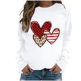 thumbnail image 2 of Styesk Chandails à Manches Longues pour Femmes, Imprimé de Cœur, Hauts de Sortie, T-Shirts Confortables et Doux à Col Rond, Chandail à Enfiler, Mode, Ample, Léger, Chandail en Molleton, Graphique de la Saint-Valentin, Hauts Décontractés, 2 of 3