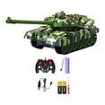 thumbnail image 4 of Tanque RC con sonido y luces con función de lanzamiento, simulación de recuerdo de fiesta, vehículo RC, juguetes, modelo de tanque para niños, adultos Verde, 4 of 8