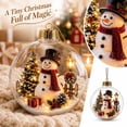 thumbnail image 2 of Glowing Christmas Story Ornament, Light-Up Mini Holiday Scene with Warm LED Light, Festive Keepsake Gift for Home Christmas Party Decoration(Snowman), 2 of 6