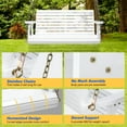 thumbnail image 3 of VINGLI 4 ft Outdoor Porch Swing, Patio Hanging Swing for Yard, Garden, White, 3 of 8