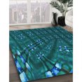 thumbnail image 3 of Ahgly Company Machine Washable Indoor Rectangle Transitional Medium Teal Green Area Rugs, 8' x 10', 3 of 7