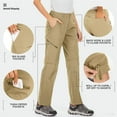 thumbnail image 3 of POENTAB Women's Cargo Hiking Pants Convertible Zip-Off Quick Dry Pant for Casual Outdoor Travel Safari Fishing Camping, 3 of 9