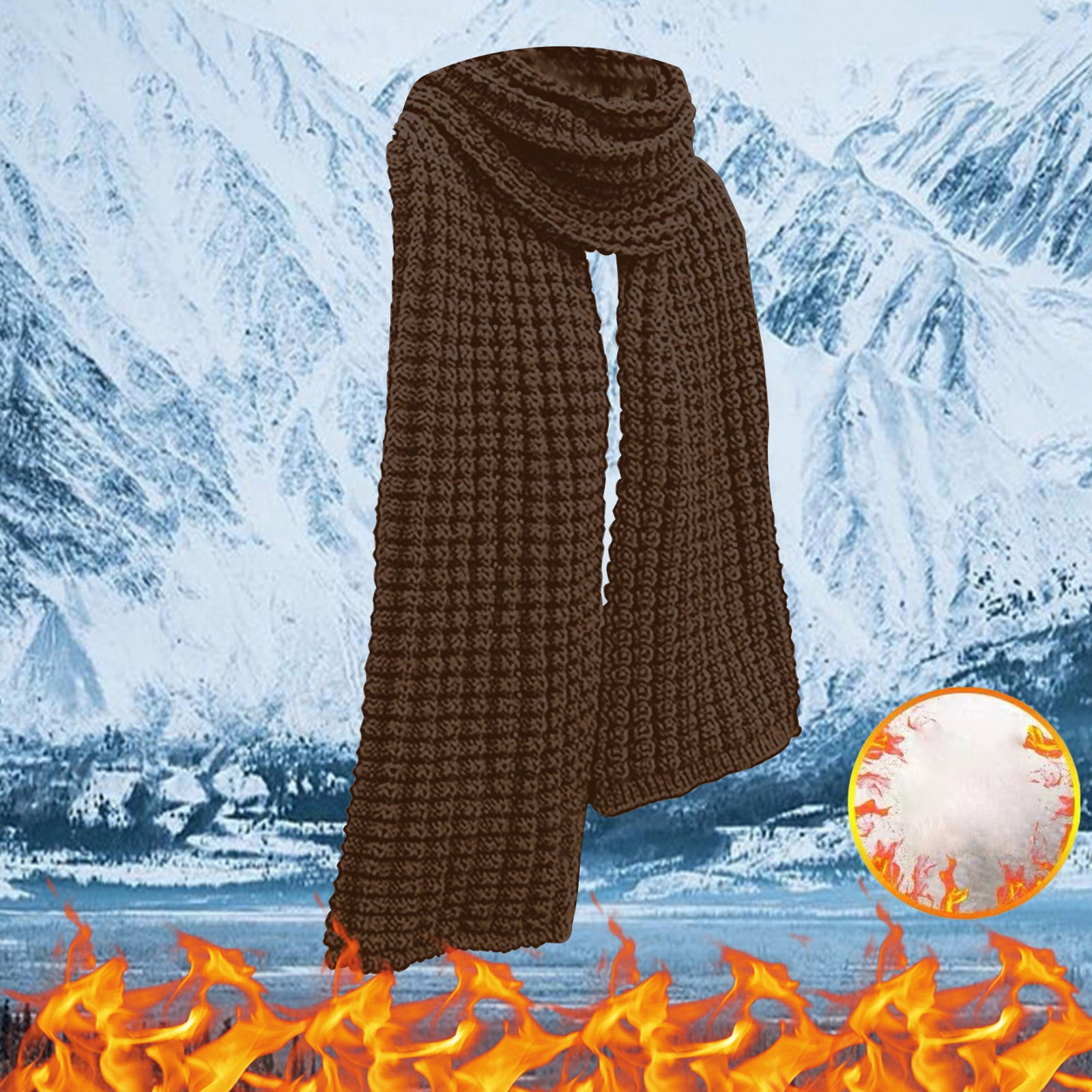Winter Scarf Transparent CPNG Clearance! Winter Chunky Knit Scarfs