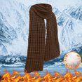 thumbnail image 2 of Dailypoc Scarf for Women Winter Autumn & Winter Women's Coarse Yarn Knitted Scarf - Thick Long Labeled, Skin-Friendly, Windproof Couple/Student Warm Shawl,Coffee,One Size, 2 of 4