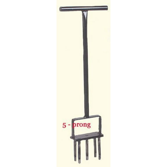 Coring Lawn Aerator - 5 Prong - Hand Held