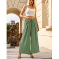 thumbnail image 2 of FOLUNSI Palazzo Woven Pants - Elastic Waist, Wide Leg, Lounge - Women, 2 of 9