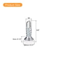 thumbnail image 2 of Tornillos autorroscantes Uxcell #8 x 5/8" blancos, paquete de 100, tornillo de cabeza plana Phillips para metal a madera, 2 of 5