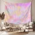 thumbnail image 2 of Rainbow Color Tapestry for Bedroom Wall Hanging Tapestry, Fantasy Colorful Ombre Swirl Ceiling Backdrop Tapestries Poster Blanket Wall Decor for Teens Room Living Room Dorm 55" x 73", 2 of 8