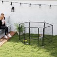 thumbnail image 2 of PawHut Heavy Duty Dog Playpen with Door for Small Dogs, 6 Panels, 23.5"H, 2 of 10