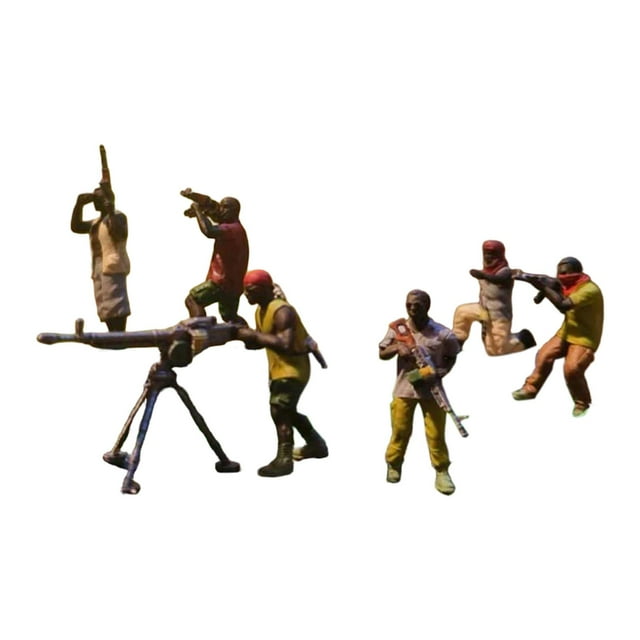 6 figuras de personas diminutas a escala 1/64 para dioramas, escenarios, juegos de simulación, accesorios de películas, mano Sin barco