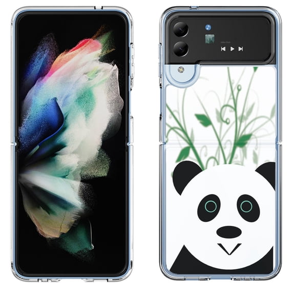 Shockproof Bumper Phone Case for Samsung Galaxy Z Flip 4 5G, by OneToughShield ® - Panda
