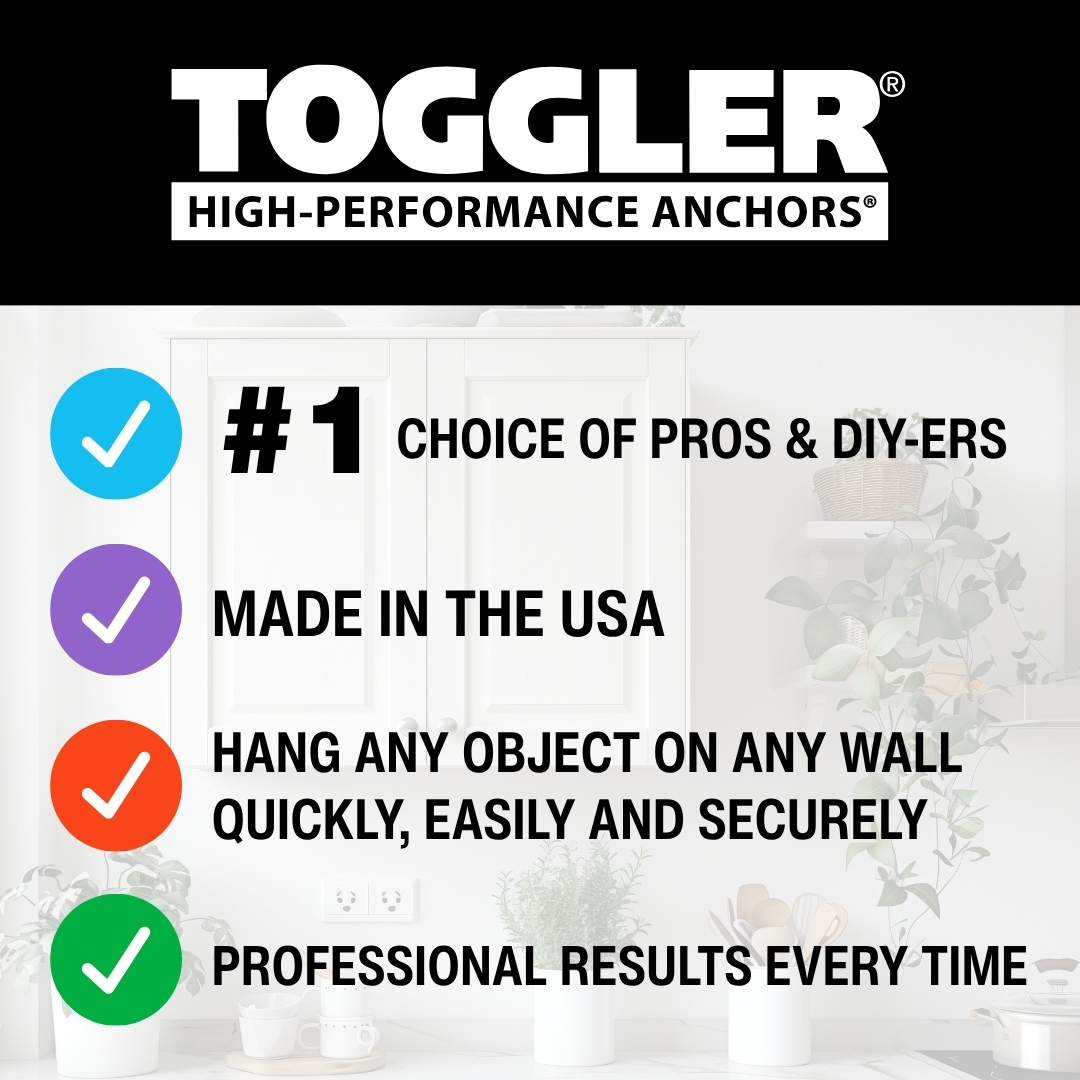 TOGGLER SnapSkru SP Self-Drilling Drywall Anchors, 50 Pack photo 4