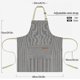 thumbnail image 2 of 2 Pack Kitchen Cooking Aprons, Adjustable Soft Chef Apron With 2 Pockets For Men Women (black/brown Stripes), 2 of 5