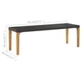 thumbnail image 4 of vidaXL Garden Bench 80 cm Poly Rattan Black, 4 of 4