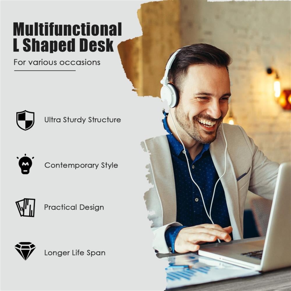 Demi Bonn 2-Drawer Home Office Desk with Steel Frame, Small Home Computer Desk Study Writing Table, Gray