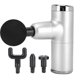 thumbnail image 1 of Mini pistola de masaje portátil ajustable dolor muscular fatiga revive Fitness masajeador plateado blanco, 1 of 12