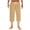 Khaki, variant on hotojiny Men's Capri Pants Casual 3/4 Pants Elastic Waist Drawstring Beach Yoga Cropped Trousers Wide Leg Sleep Pj Bottoms Capris