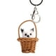 thumbnail image 1 of Precioso llavero con colgante de gato de peluche, bonito anillo de metal, bolsa, adorno para coche (caqui), 1 of 6
