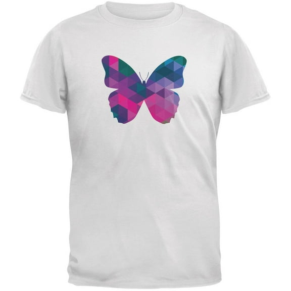 Butterfly Geometric White Youth T-Shirt - Medium(10/12)