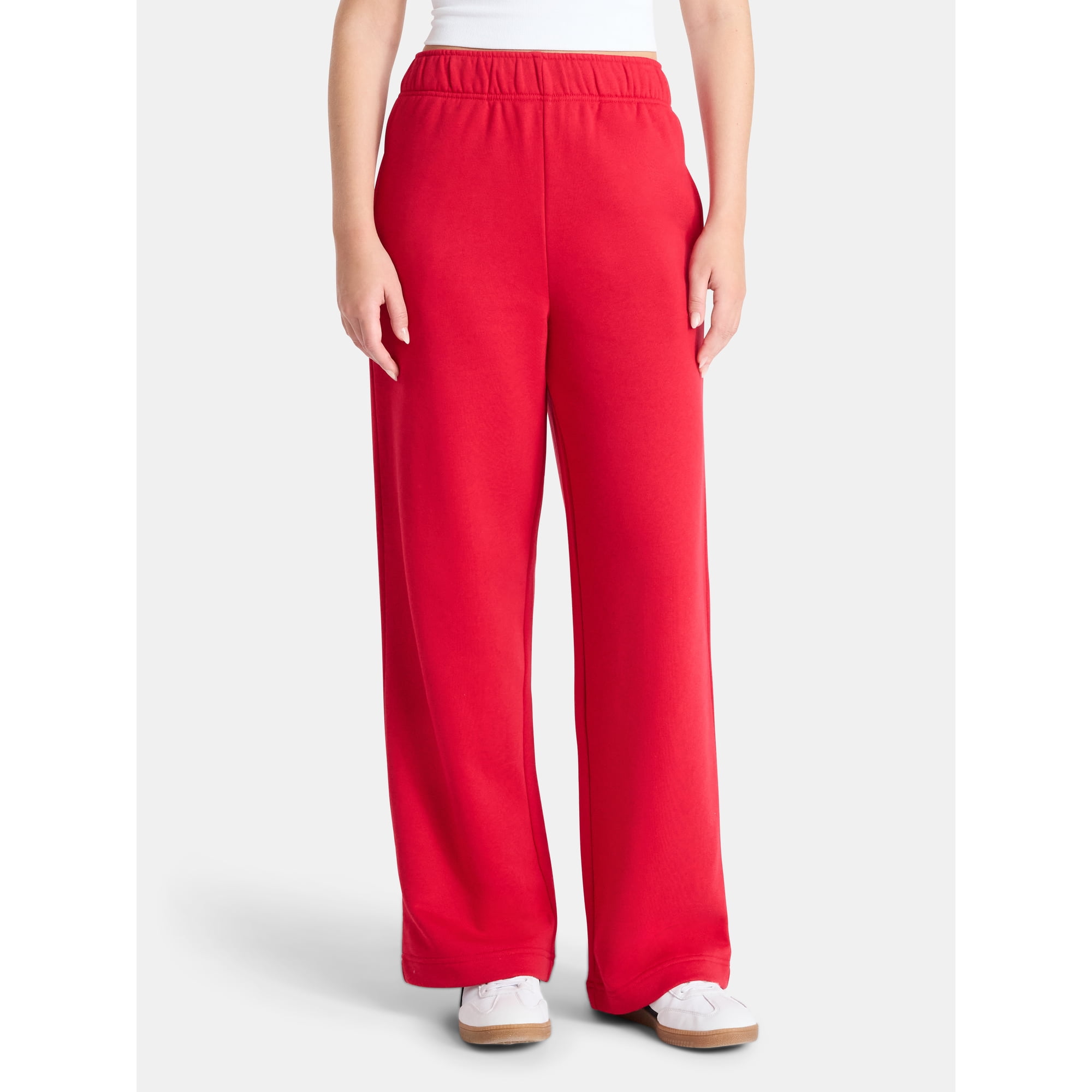 No Boundaries Wide Leg Fleece Pants, 28", 30", 32" Inseams, Women's & Women's Plus XXS-4X