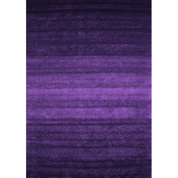 Ahgly Company Indoor Rectangle Abstract Purple Contemporary Area Rugs, 2' x 3'