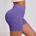 thumbnail image 2 of UVEASISHA Women's Biker Shorts with Pockets High-Waisted Butt Lifting Stretchy Leggings Breathable Lightweight Athletic Pants Purple XL, 2 of 6