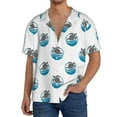 thumbnail image 3 of Xecao offers the Turtle for Men's Casual Short-sleeved Shirt, a button-up collared shirt with a pocket, perfect for beach vacations and yacht travel in the 3X-Large size., 3 of 7