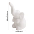 thumbnail image 4 of White Elephant Statue and Figurines Home Decor, Christmas White Elephant Gifts, Small Shelf Decor Accents, Modern Mini Knick Knacks for Living Room, Ceramic Decorative Objects for Shelves, 4 of 6