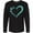 AB-Black, variant on Inktastic Paw Print Heart Long Sleeve T-Shirt