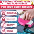 thumbnail image 3 of EXLEAF Mini Iron for Crafting 2.5" X 3.9" - Mini Craft Iron for Patches,Sewing,Quilting with Quick Heat-Up Ceramic Plate & 59" Cord - Designed for Ironing Patches, 3 of 17