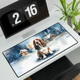 thumbnail image 3 of Hello Winter Basset Hound Welcome Snowy Night Watercolor Vintage Desk Mat Full Keyboard Mouse Pad Bassets Dog Breed Lovers Gifts Idea Large Mousepad - 01011, 3 of 5