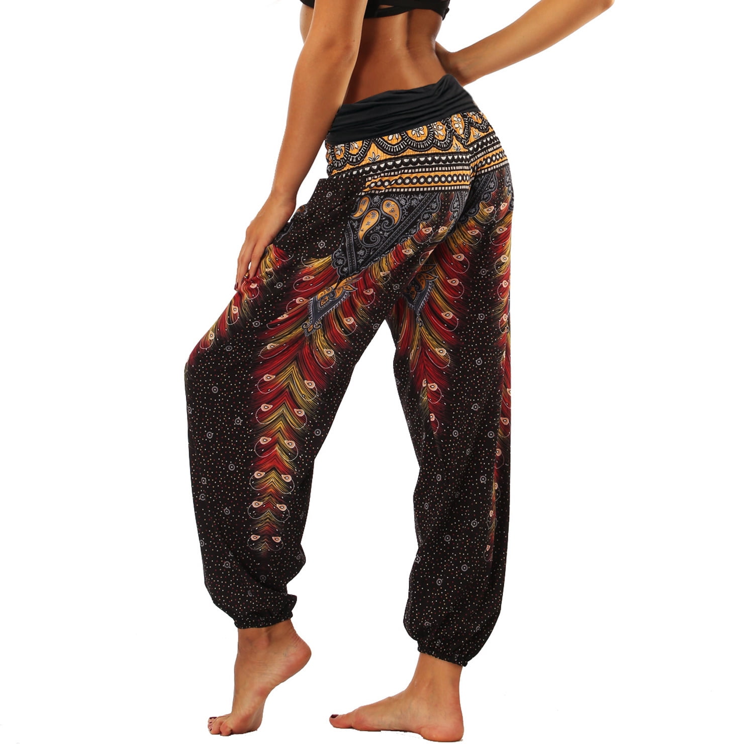 Lu's Chic Women's Bohemian Yoga Pants High Waist Dancing Floral Thai Comfy  Boho Harem Pants : : Clothing, Shoes & Accessories