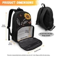 thumbnail image 6 of FOR U DESIGNS Sunflower Horse Backpack Lunch Box for Girls Women Elementary Middle School Daypack with Lunch Bag Cool College Laptop Bookbag Outdoor Travel Backpacks, 6 of 7