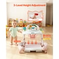 thumbnail image 3 of VEVOR 5-in-1 Baby Walker, Folding Baby Activity Center on Wheels, Height Adjustable Rocker Bouncer Walker with Comfortable High-Back Seat,Anti-Rollover Toddler Walking Helper for 6-24 Month Boy Girls, 3 of 9