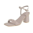thumbnail image 2 of IUJSOY Chunku Block Heel Sandals for Women Braided Open Toe Ankle Strap Wedding Dress Pumps Shoes, 2 of 8