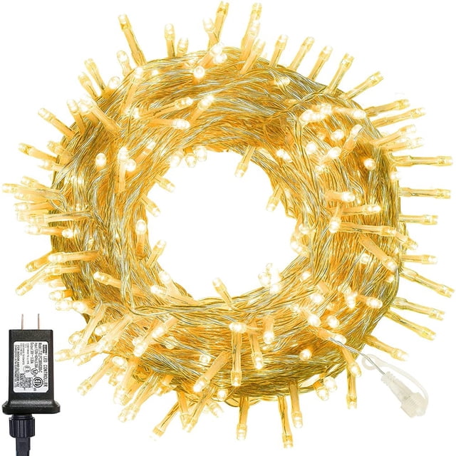 300 LED Christmas Fairy String Lights 8 Lighting Modes 98.5ft Plug in String Waterproof Mini Lights for Outdoor Indoor Holiday Ch