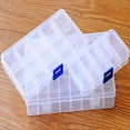 thumbnail image 3 of Mosey Jewelry Box,10/15/24 Grids Jewelry Box Wear-resistant Space-saving Transparent Small Earring Storage Box for Travel, 3 of 6