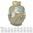 thumbnail image 2 of Cute Birds Floral Pattern(2) Men's Women Vintage 3D Hooded Sweatshirt - All-Season Loose Fit Streetwear, 2 of 6