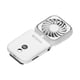 thumbnail image 5 of Ventilador pequeño, mini ventilador portátil, compacto, pantalla LED, ligero, recargable, ventilador de cintura, ventilador de mano para dormitorio, c Blanco, 5 of 9