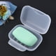 thumbnail image 5 of 2 jaboneras transparentes con doble agujero y hebilla, soporte portátil para el hogar, jabonera, contenedor para baño, camping, gimnasio, tamaño grande (blanco), 5 of 5