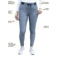thumbnail image 3 of Adar Pro Heather Scrubs For Women - Ultimate Yoga Jogger Scrub Pants, 3 of 7