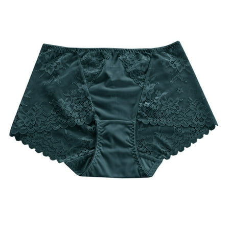 Icvfdpl Panties For Women Lace G String Thongs Lingerie Bikini Casual Daily Womens Underwear Briefs Green M