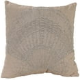 thumbnail image 3 of Jordan Manufacturing 18" x 18" Tan Seashell Nautical Square Reversible Decorative Throw Pillow with Bead Accent, 3 of 5