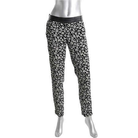 Jessica Simpson Womens Juniors Floral Print Crepe Lounge Pants